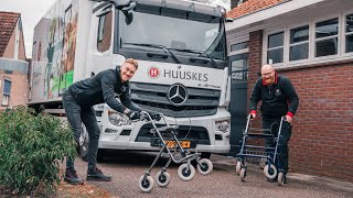 Maaltijden bezorgen bij verzorgingshuizen met e-truck van Huuskes ⚡