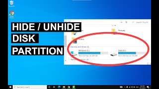 how to hide disk drive in windows 10, hide/show disk partitions