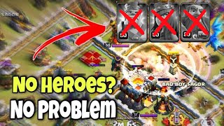 Best Th11 no Heroes Attack Strategy in CoC - 3 Star TH11 Without Heroes in Clash of Clans