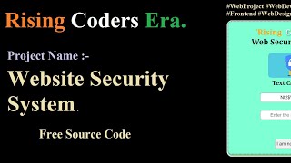 web security project using html, css, javascript with free source code in description or chat. #web