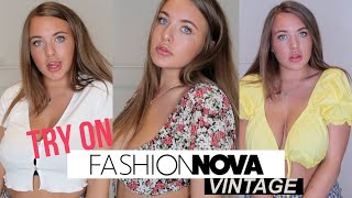 end of summer FASHION NOVA TRY ON HAUL! crop tops & shorts!