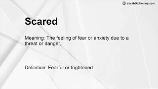 Scared Meaning