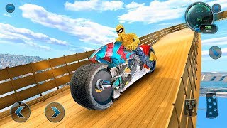 Moto Spider Vertical Ramp Jump Bike Racing Game #Motor Bike Games To Play #Android Gameplay screenshot 2