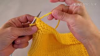 Removing a bind off.