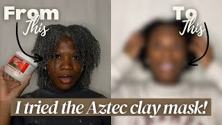 my chaotic wash day routine using the aztec clay mask and the curlsmith shampoo