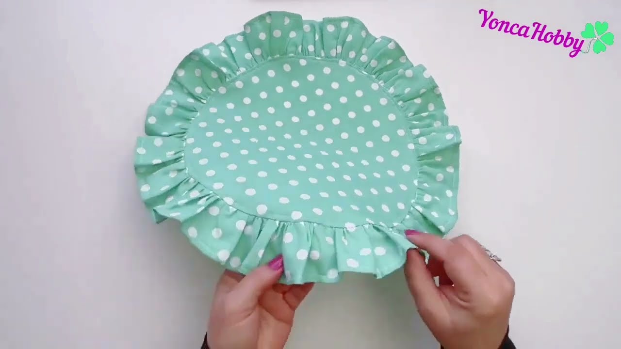 Fırfırlı Yuvarlak Supla Dikimi Kolay Anlatım ✂️ ✨ Ruffled Round Placemat Sewing Easy Tutorial