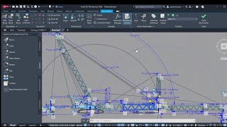 AutoCAD Dynamic Block | Tower Crane Design with Advanced Parameters & Actions