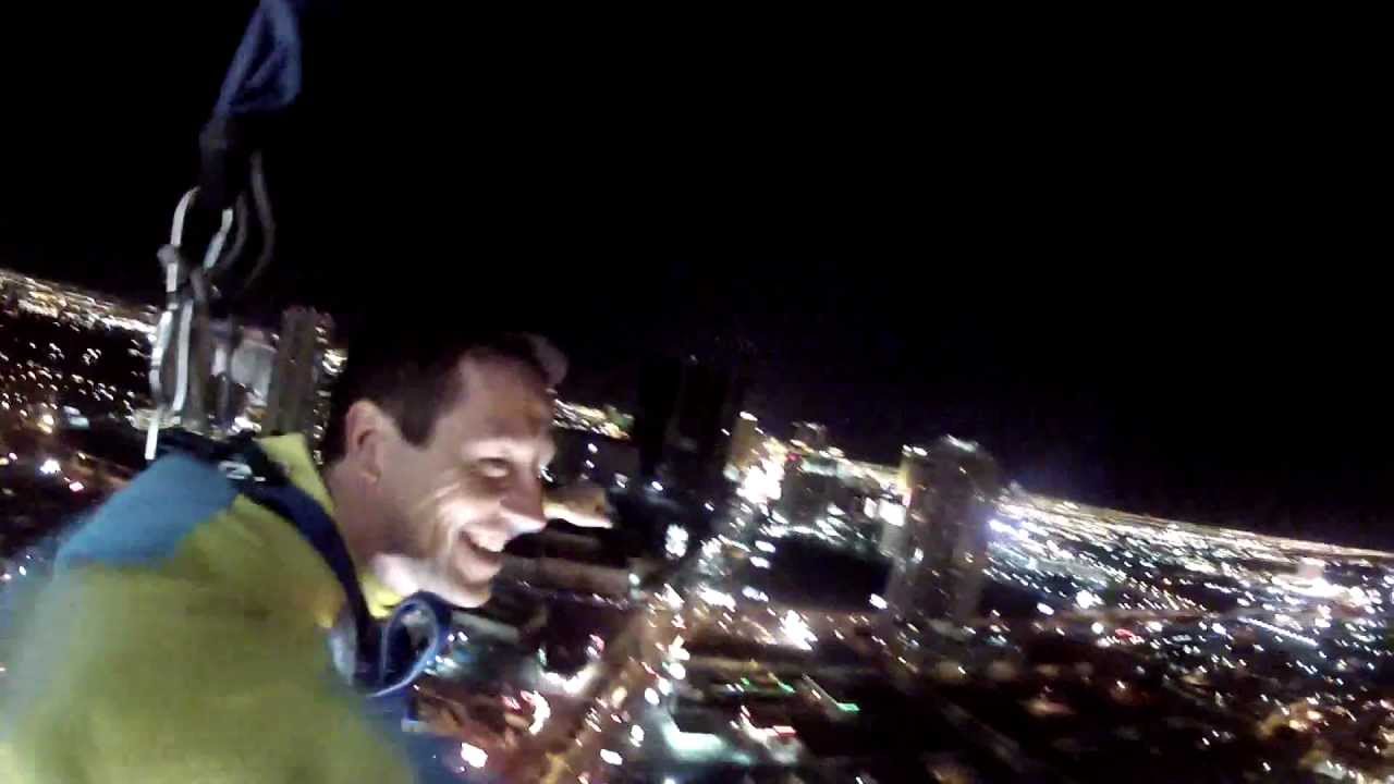 Dan Cunliffe jumping off the 100 story Stratosphere in Las Vegas