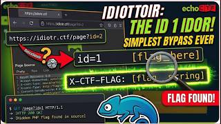EchoCTF Idiotr Walkthrough: The Simplist IDOR! Bypassing Access Control with a Single Number