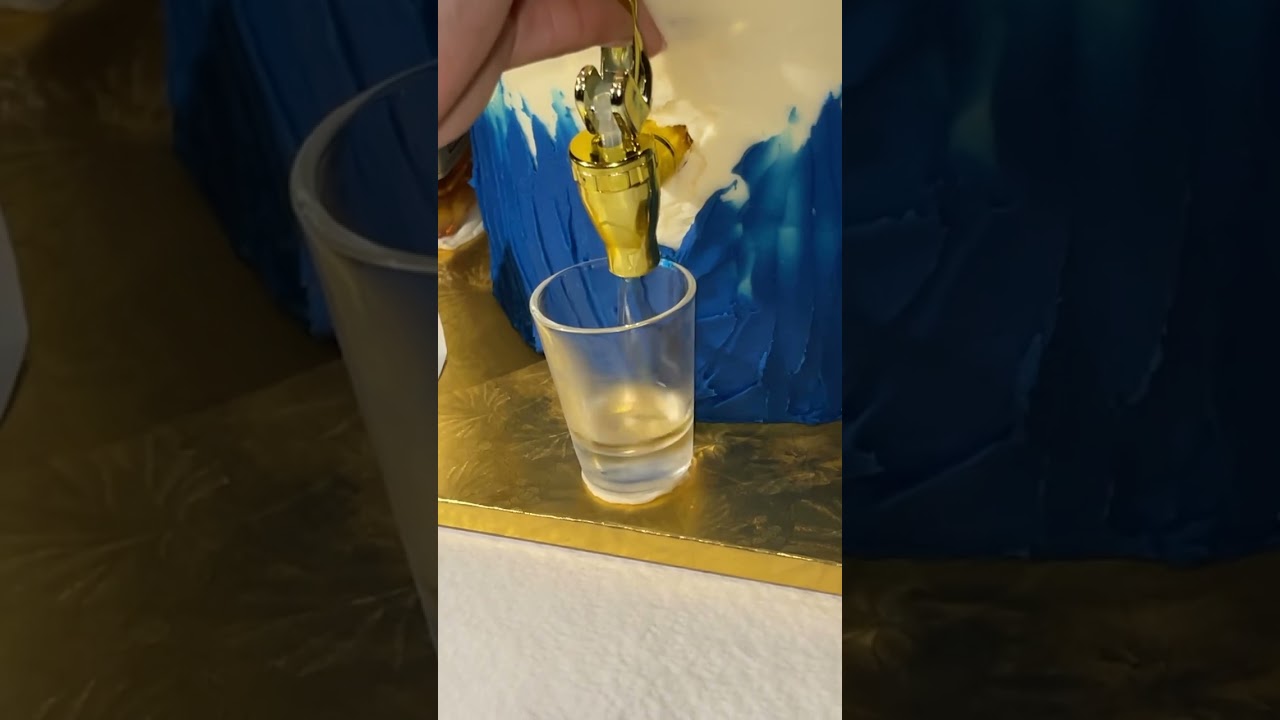 Have your cake and drink￼ drink dispenser inside of cake