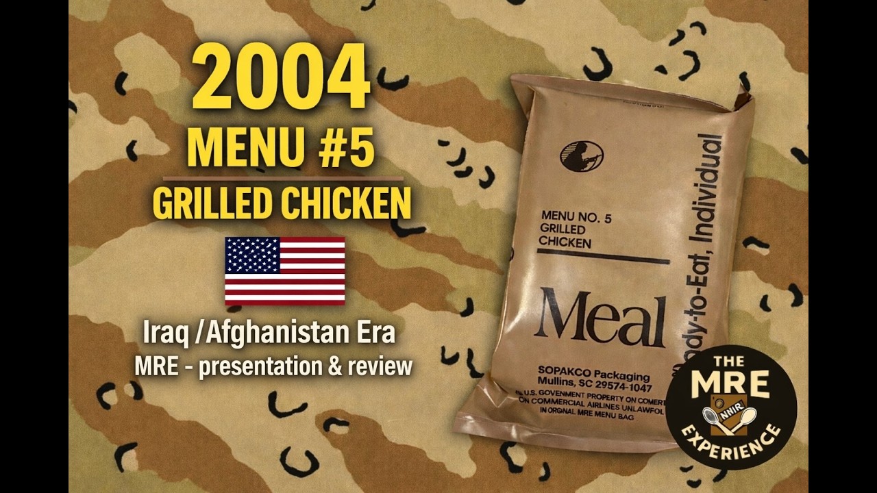 2004 Tan Bag MRE Menu#5 Grilled Chicken MRE Review - YouTube