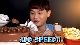 Bonggil Asmr Chocolate Ice Cream, S Mores Dip N Chocolate Pudding