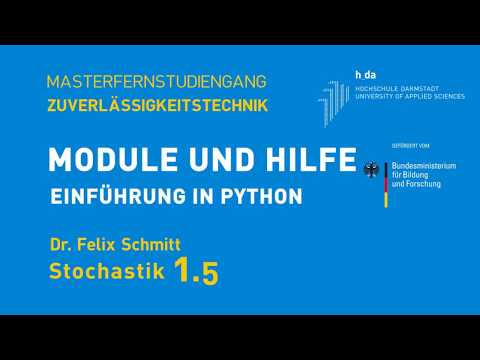 Stochastik mit Python - 1.5 Module und Hilfe
