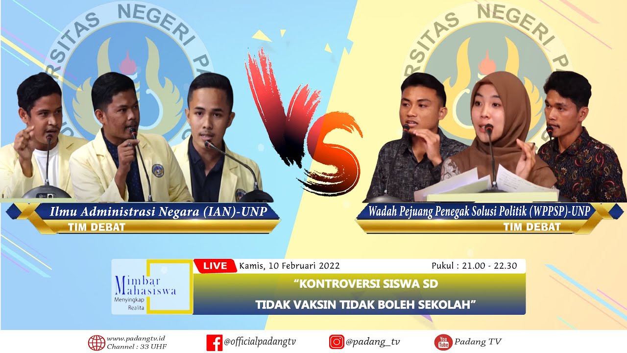 LIVE : MIMBAR MAHASISWA KONTRO VERSI SISWA SD TIDAK VAKSIN TIDAK BOLEH SEKOLAH !