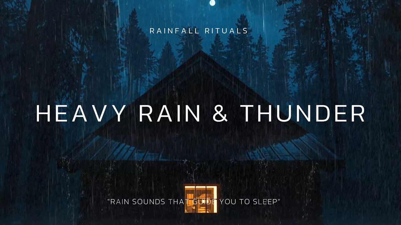 Intense Rainfall at Night – Forest Thunder for Sleep & Meditation
