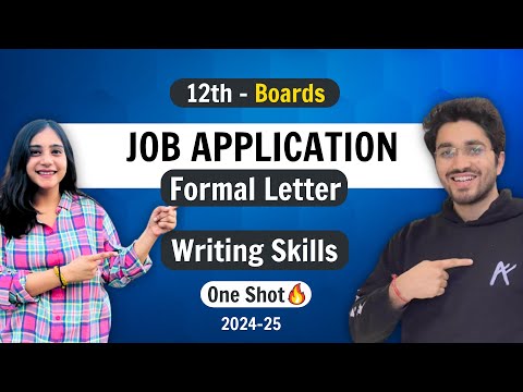 Job Application - Formal Letter | Class 12 English | NCERT for Boards | Writing Skills