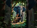 😲 🔥 JUNGLE KI KAHANI HATHI AUR EK AADMI 🐘II #jungle #viralvideo #youtubeshorts #shorts