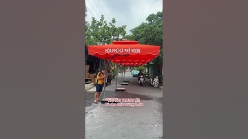 Dù cafe che nắng lệch tâm vuông 2.5m in ấn theo yêu cầu #duchenang