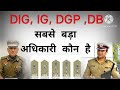 DIG, IG , DGP पुलिस विभाग का सबसे बड़ा अधिकारी कौन होता है प्रमोशन, क्षेत्राधिकार