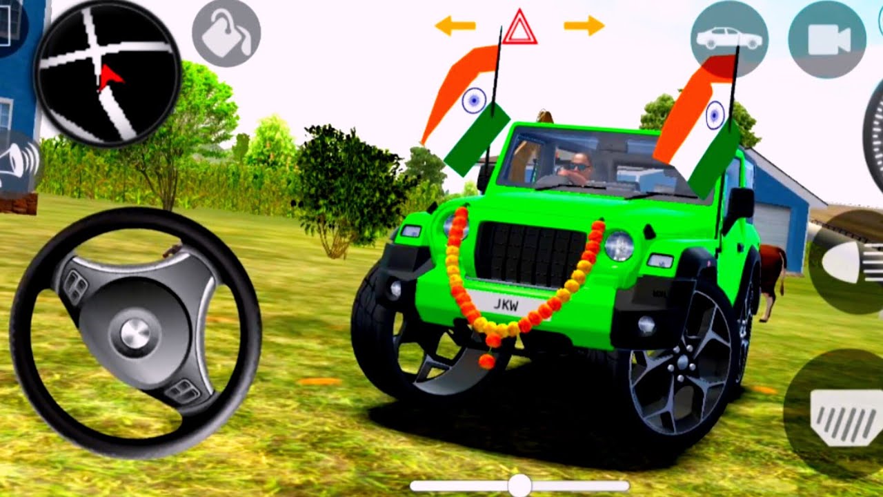 🔥Modified Mahindra Thar 🚙(Dollar Song )🇮🇳 Games: Indian cars simulator 3D