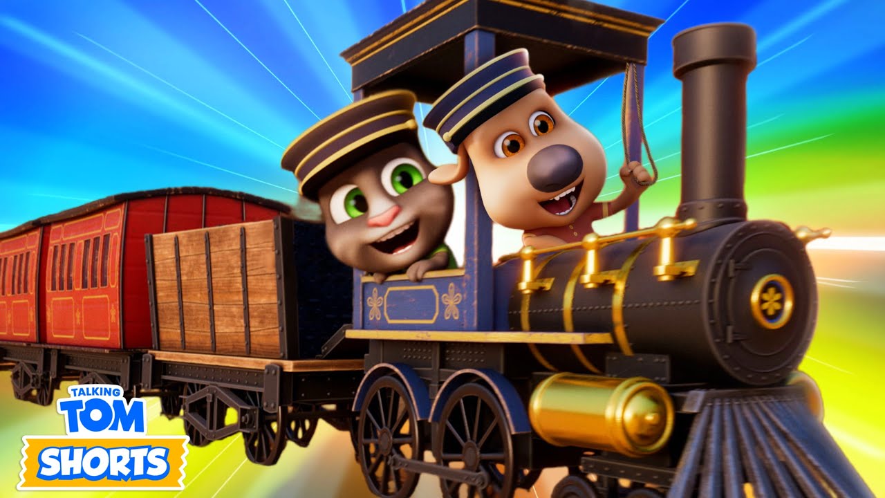 Tom On Train NEW ⭐ Talking Tom - Toy Train Adventure 🚂 😱 Cartoon for kids Kedoo ...