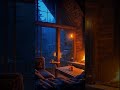 Relaxing Heavy Rain at Night | Warm Cabin Interior