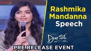 Rashmika Mandanna Speech | Dear Comrade Pre Release Event | Vijay Deverakonda | Bharat Kamma