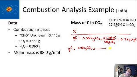 Ch 3 - Combustion Analysis for Empirical Formulas
