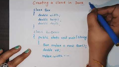 Creating a class in java Explained in Hindi