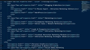 Building a menu list in HTML ( Custom Coding )