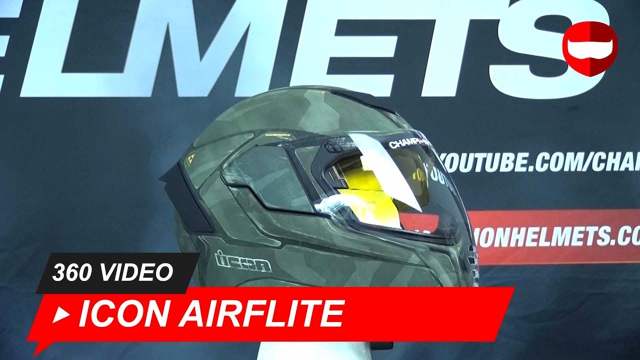 Integral Motorcycle Helmet Icon AIRFLITE Battlescar 2 Green For Sale Online