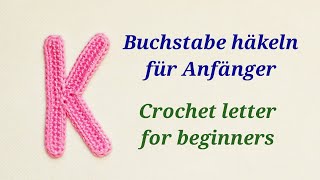 Crocheted letters - crochet letters - letter "K"