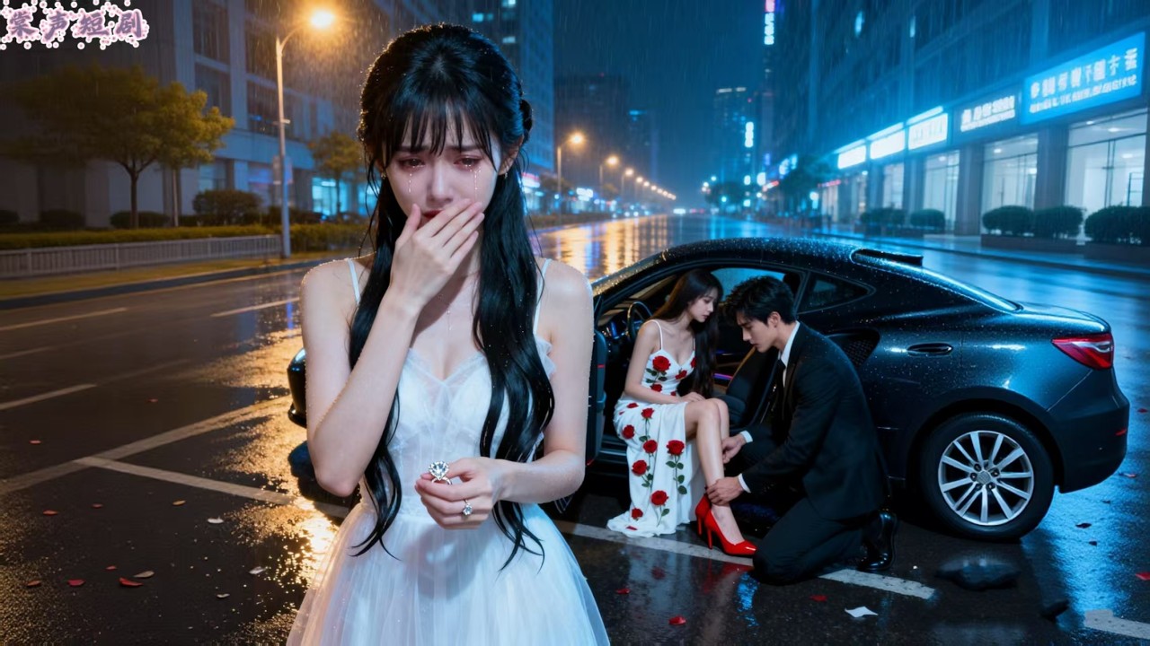 結婚7年暴雨天被渣男扔路邊，白月光上副駕！她甩婚戒逆襲首富懷裡，追妻火葬場後悔瘋了