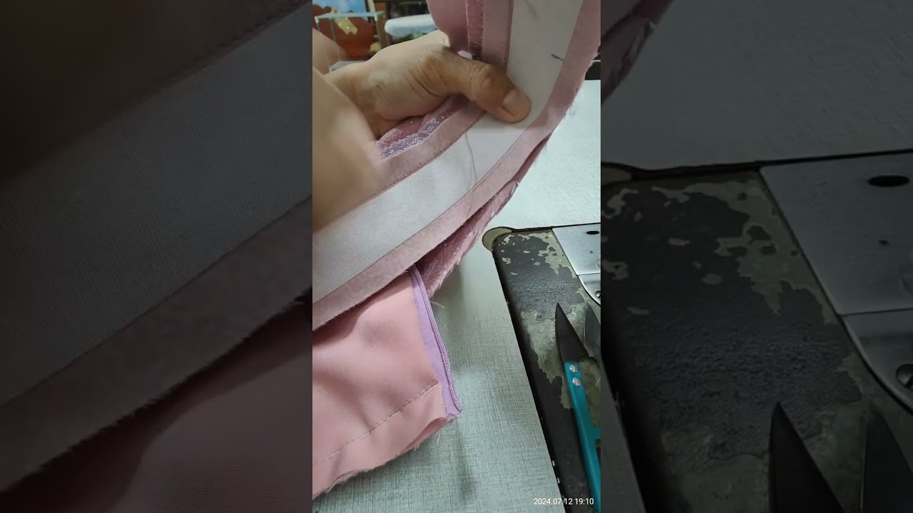 เย็บกลับขอบกระโปรงผ้าเคมีเเข็ง