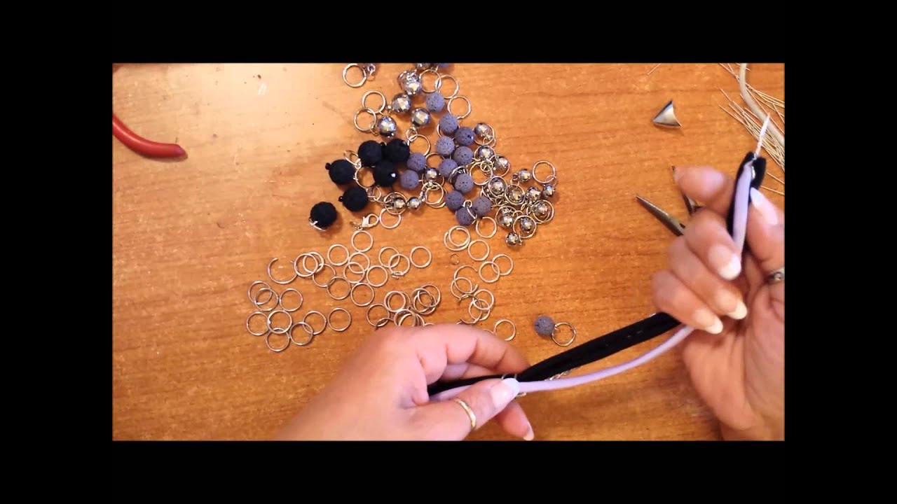 Collana con perle laviche - Tutorial bijoux
