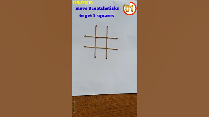 challenge 83#move 3 matchsticks to get 3 squares#shorts#matchstick puzzle with answers