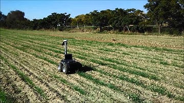 Fuzzy visual servoing for a small crop-inspection robot