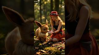 POKÉMON NA VIDA REAL: Serena e Eevee! 😱❤️ #animereallife #eevee #serenapokemon #pokemonreallife