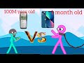 100M YEAR OLD NOKIA VS 1MONTH OLD IPHONE 💀| STIKI MAN FIGHT NOKIA VS IPHONE LEGEND PHONE😨