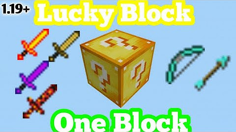 Minecraft 1.19+ Lucky Block One Block Download for PE/MCPE