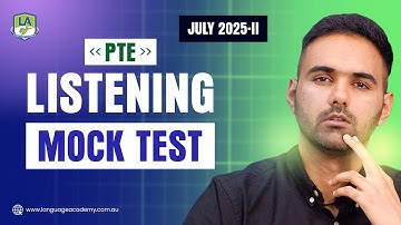 PTE Listening Mock Test | Timer and Answers | Real Exam Questions July 2025-II | Language Academy