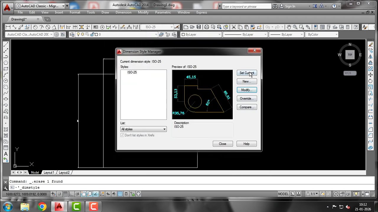 Dimension Style Setting for A4 Paper (Extension Line,Arrows,Text)