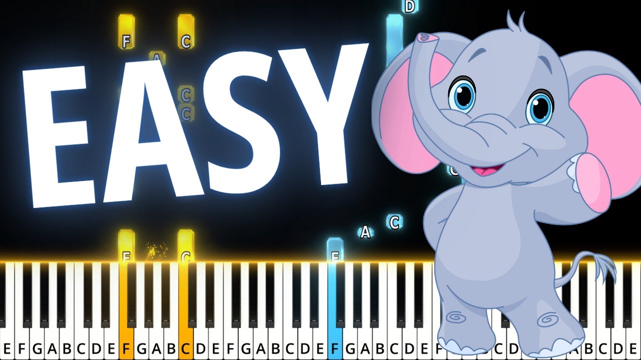 Baby Elephant Walk Henri Mancini - EASY Piano Tutorial (SHEET MUSIC)