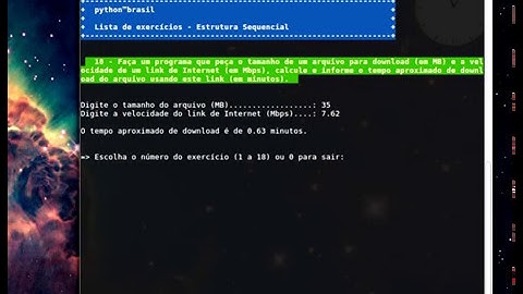 Lista Python Brasil - Estrutura Sequencial (1 ao 18)