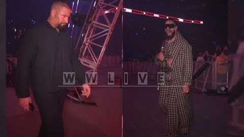 Bron Breakker kijkt boos op Seth Rollins tijdens reclameblok nadat WWE RAW van de buis is gehaald