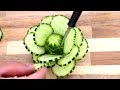 Cucumber Show | Vegetable Carving Garnish | Cucumber Rose | Cucumber Swans