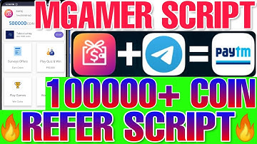 {EXPIRED} mGamer Script, 100000+ coin unlimited refer bypass without email or facebook Script