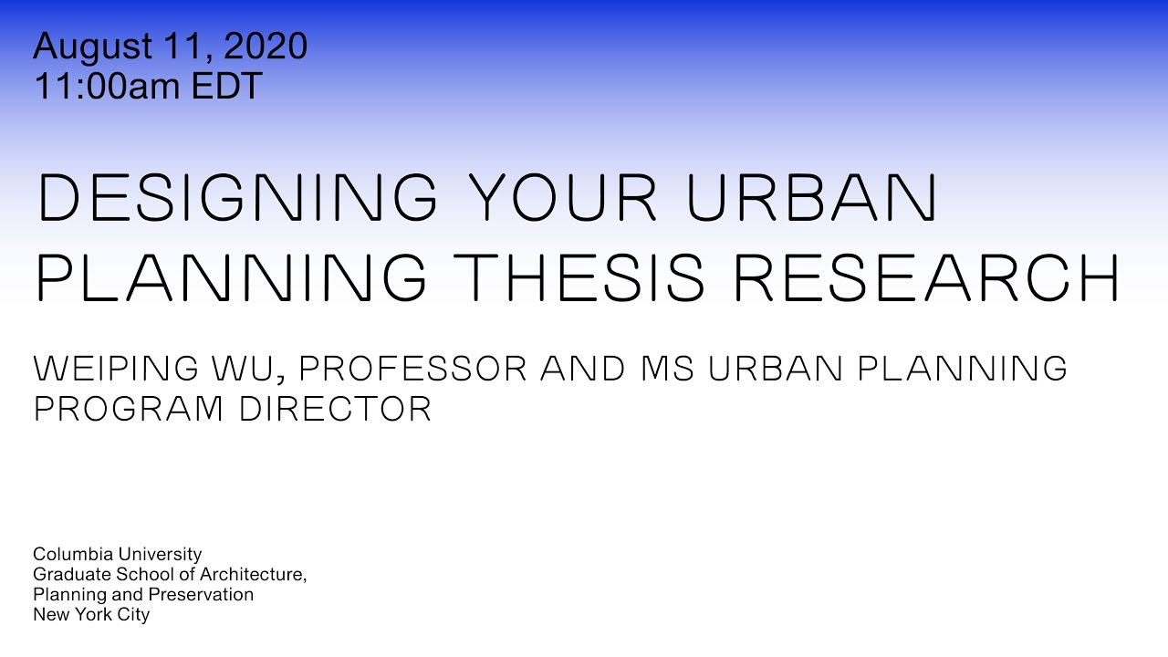 urban planning research paper topics