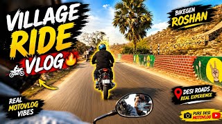 Village Bike Ride Vlog 🏍️🔥 | Real Indian Motovlogging | BikeGen Roshan #motovlog 