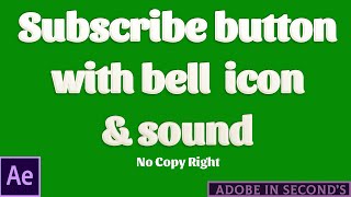 subscribe button with Bell Notification sound Box Pop Up  for youtube  green screen no copy right